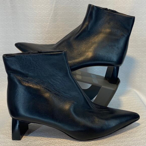 Vince Shoes - VINCE Vero Cuoio black Boots Bootie Square Heel Pointed Toe Womens 8M